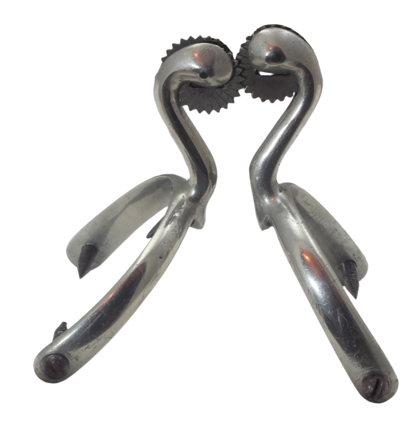 Pair of Military Swan Necked Fixed Spurs by Smith of Bristol