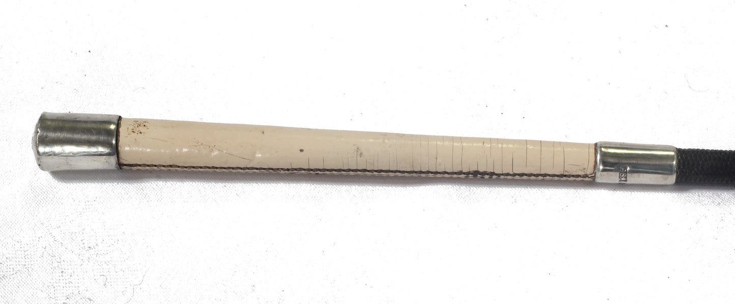 Vintage silver mounted whip by Swaine