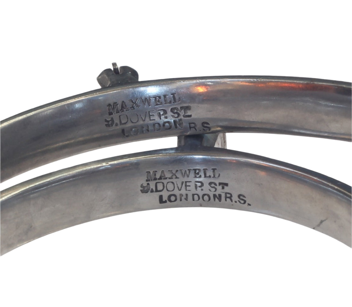 Pair of Maxwell Steel Hunting Spurs with Buttons & Buckles