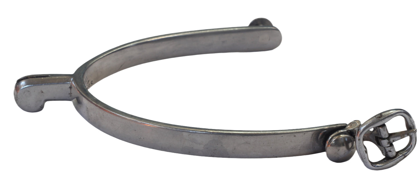 Pair of Maxwell Steel Hunting Spurs with Buttons & Buckles