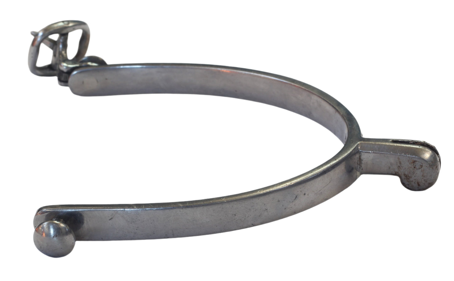 Pair of Maxwell Steel Hunting Spurs with Buttons & Buckles