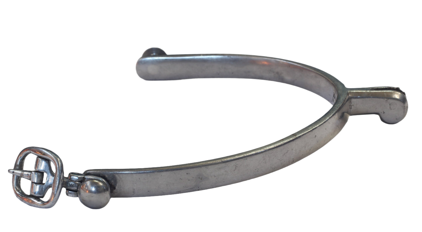 Pair of Maxwell Steel Hunting Spurs with Buttons & Buckles