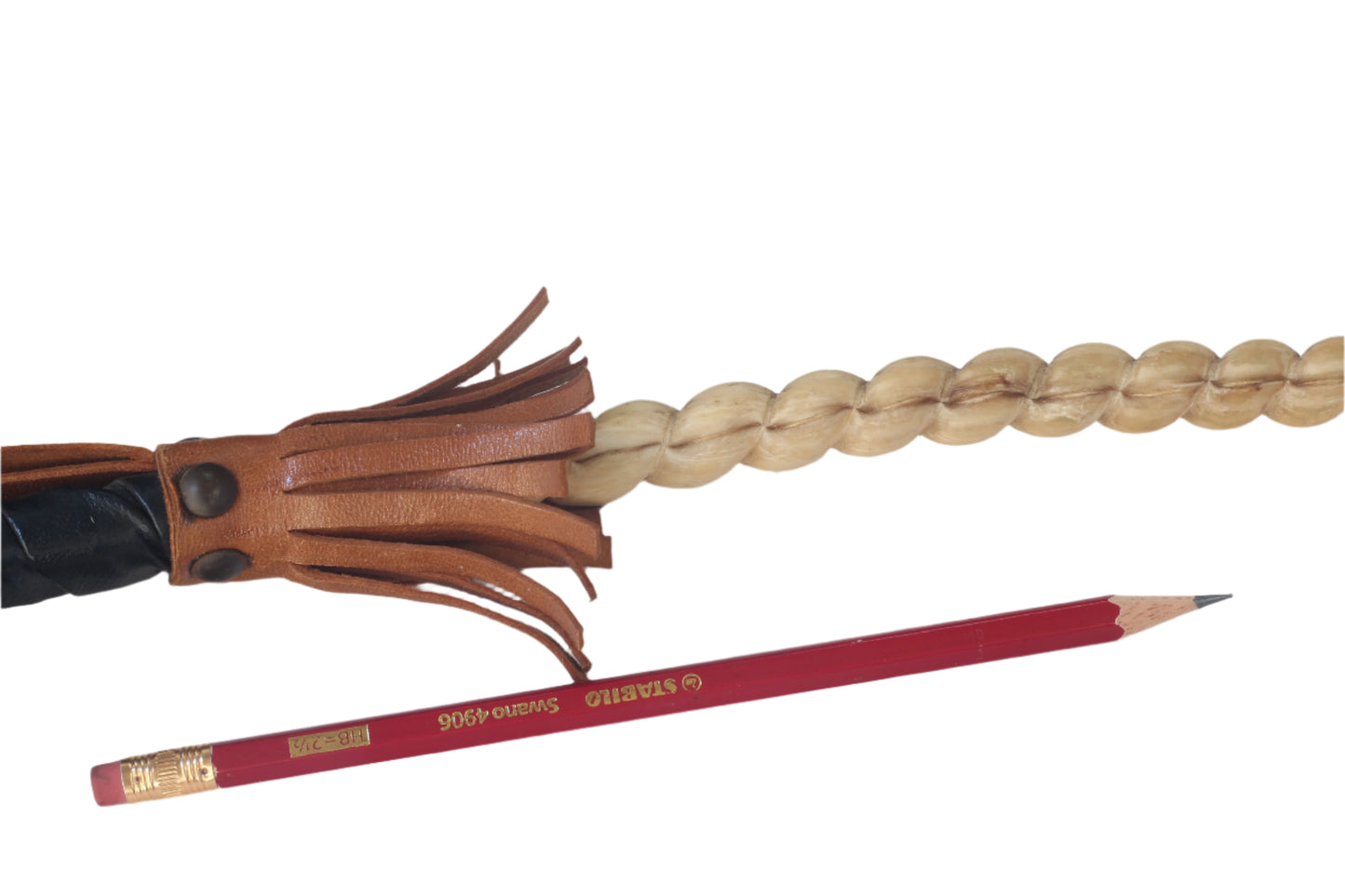 Spanish Pizzle Riding Crop or Whip with Horse Head Handle