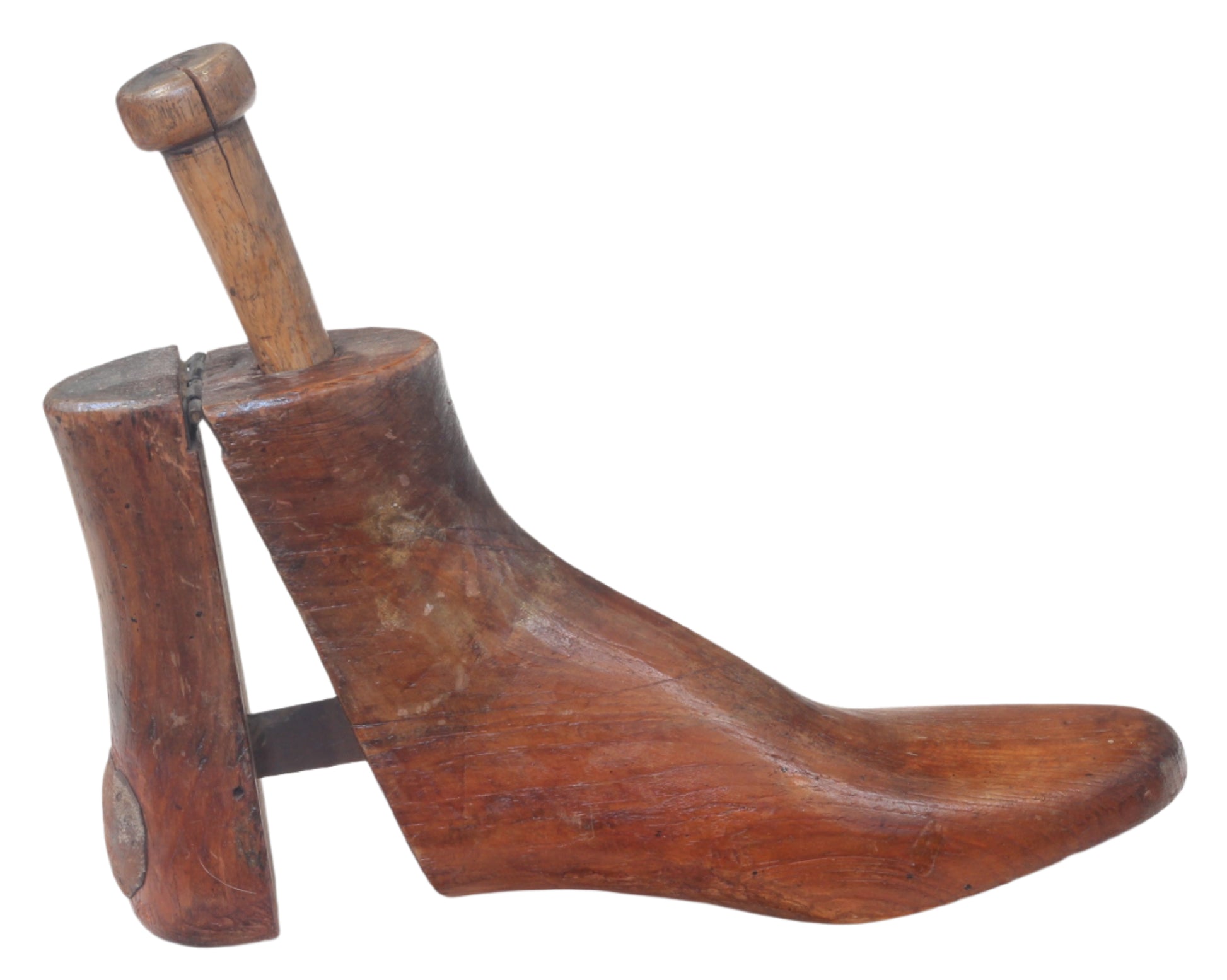 Antique Hinged Wooden Shoe Trees or Stretchers
