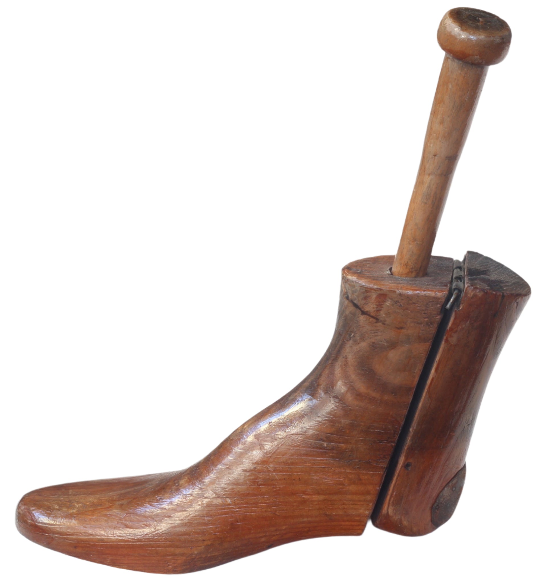 Antique Hinged Wooden Shoe Trees or Stretchers