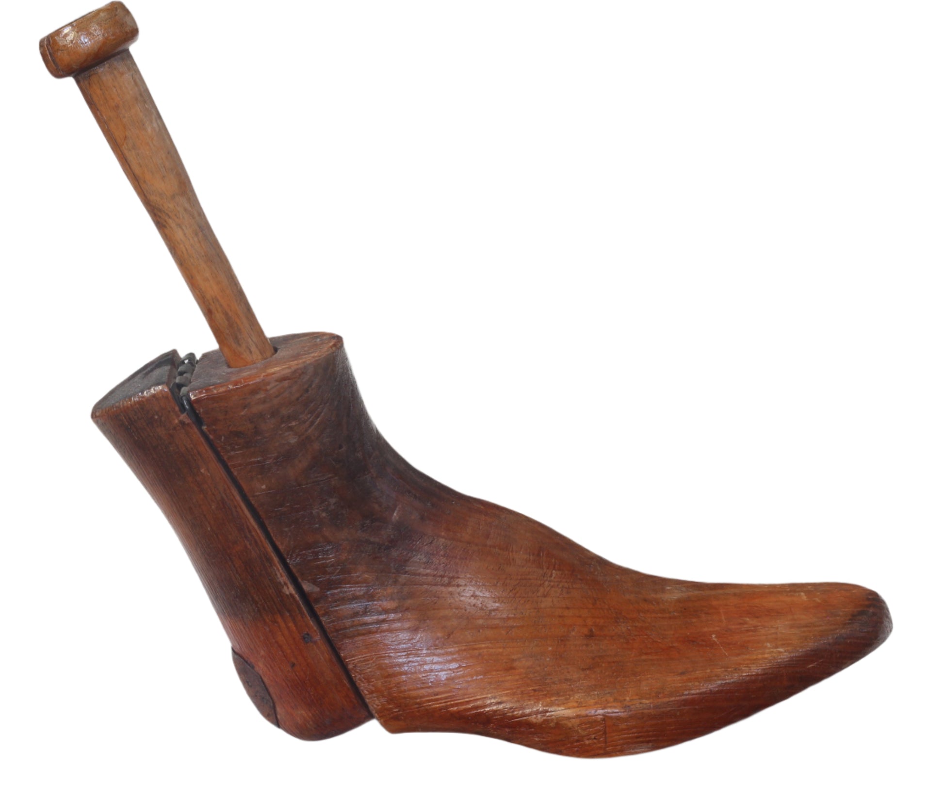 Antique Hinged Wooden Shoe Trees or Stretchers