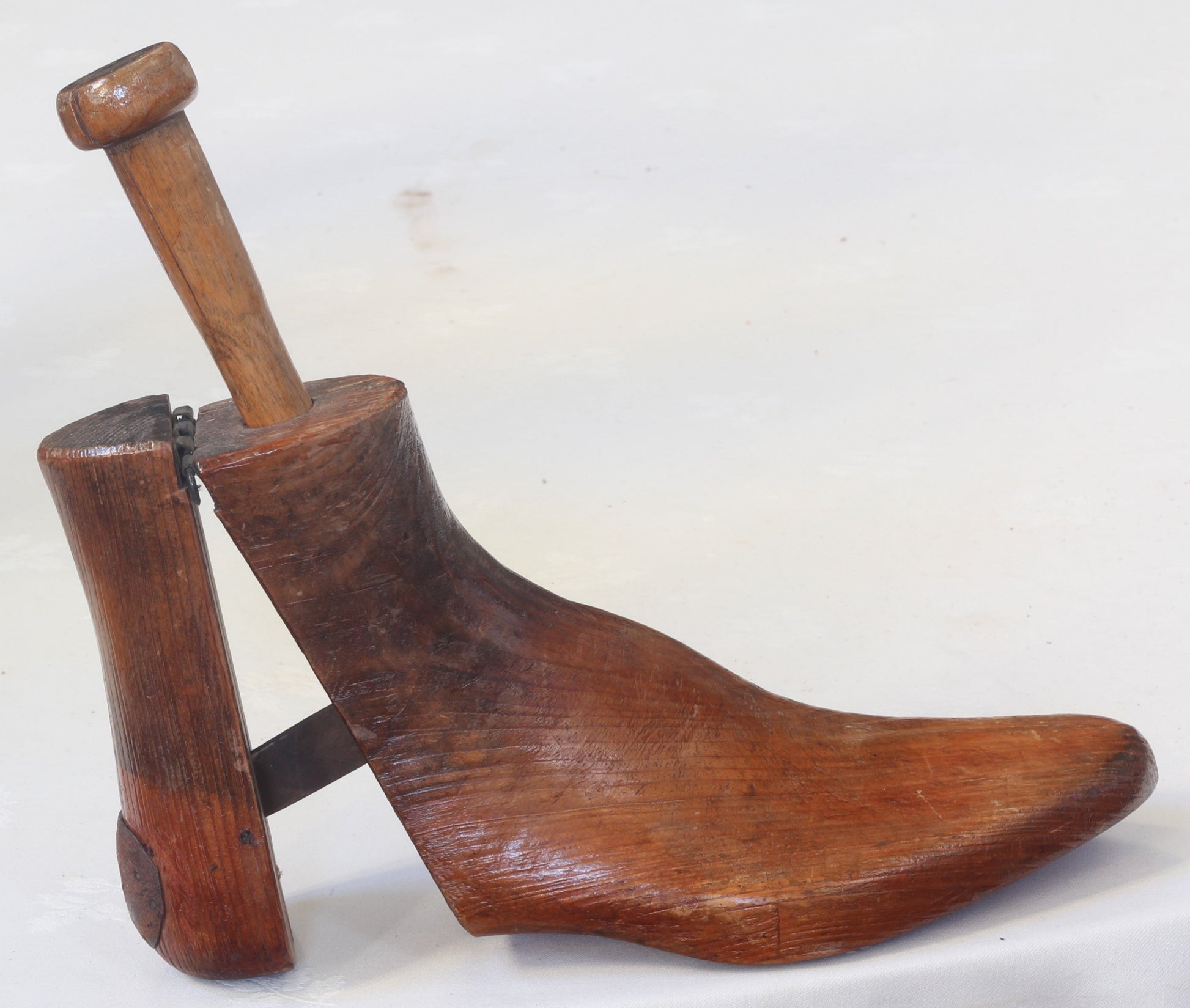 Antique Hinged Wooden Shoe Trees or Stretchers