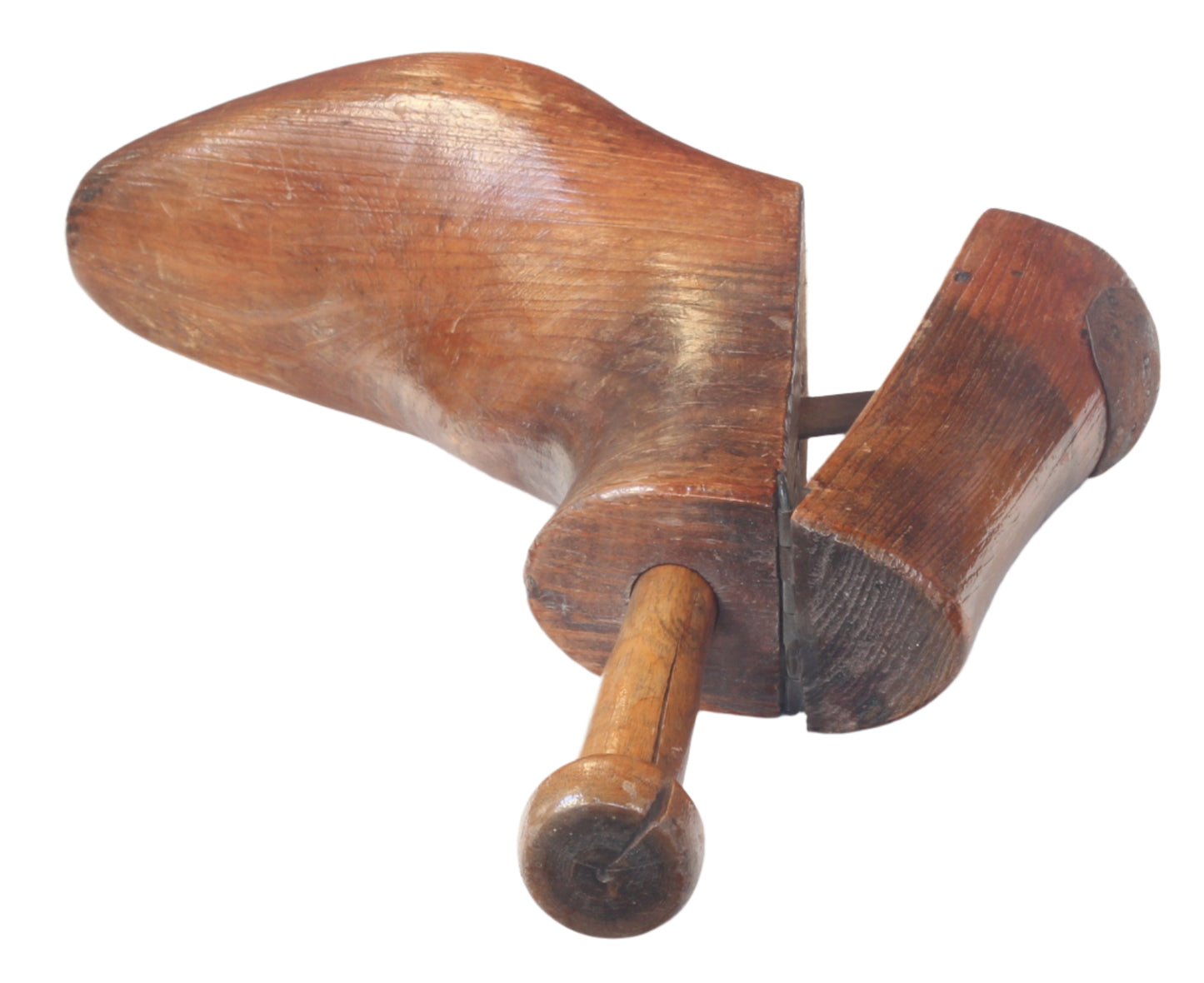 Antique Hinged Wooden Shoe Trees or Stretchers