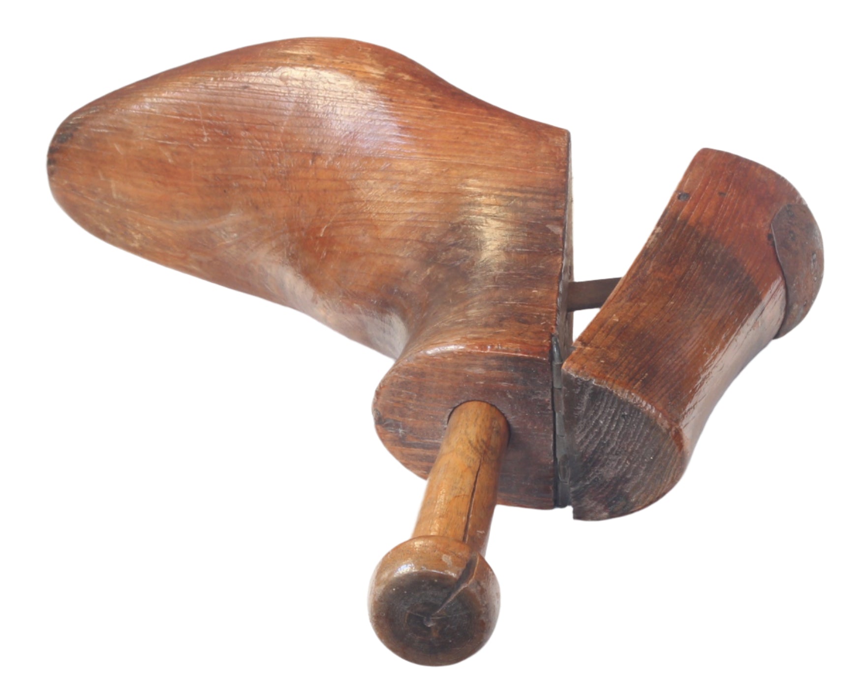 Antique Hinged Wooden Shoe Trees or Stretchers