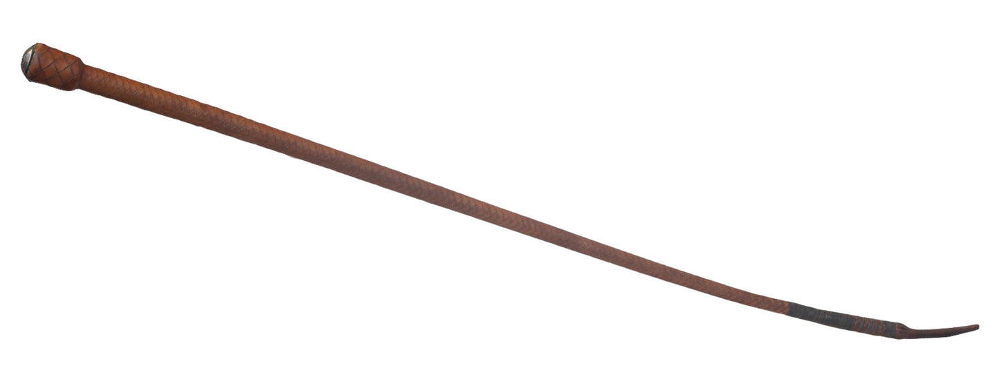 Vintage Steel Lined Leather Riding or Jumping Whip or Crop