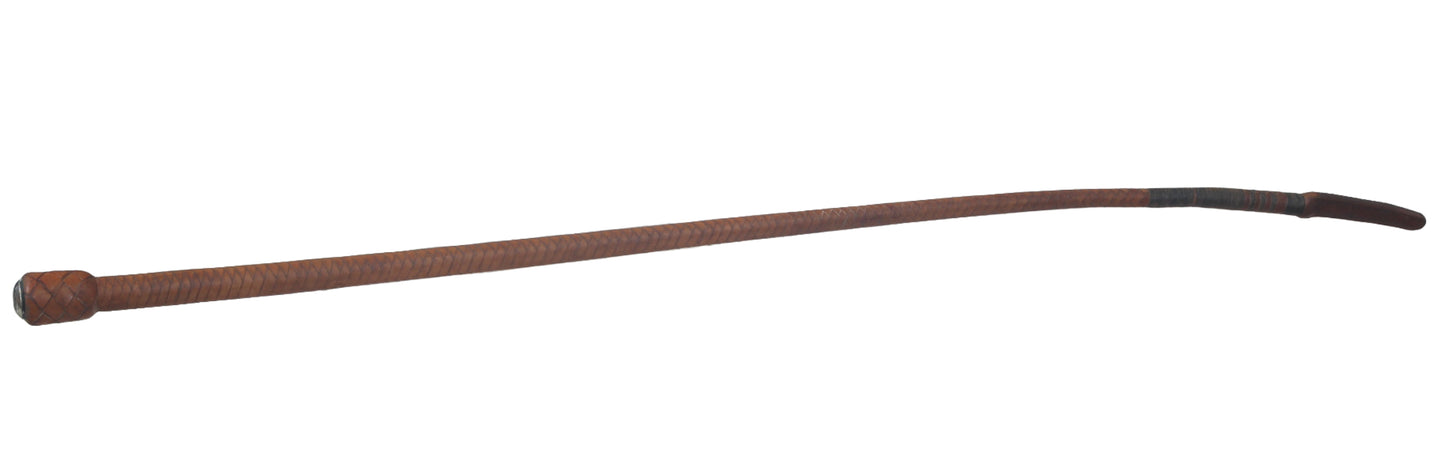 Vintage Steel Lined Leather Riding or Jumping Whip or Crop