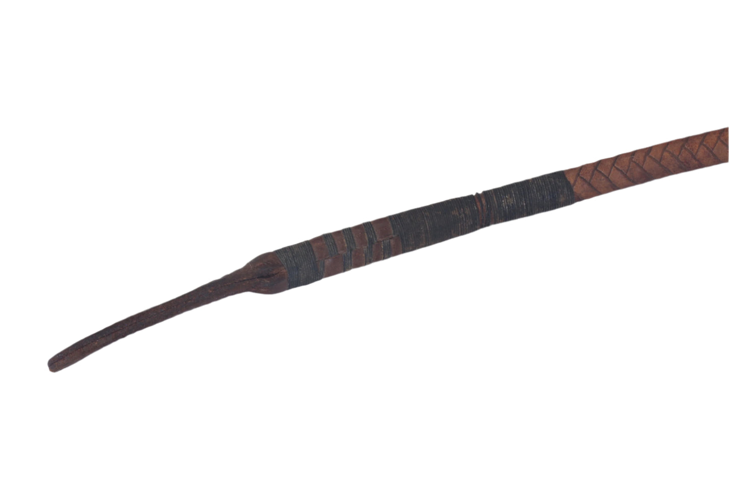 Vintage Steel Lined Leather Riding or Jumping Whip or Crop