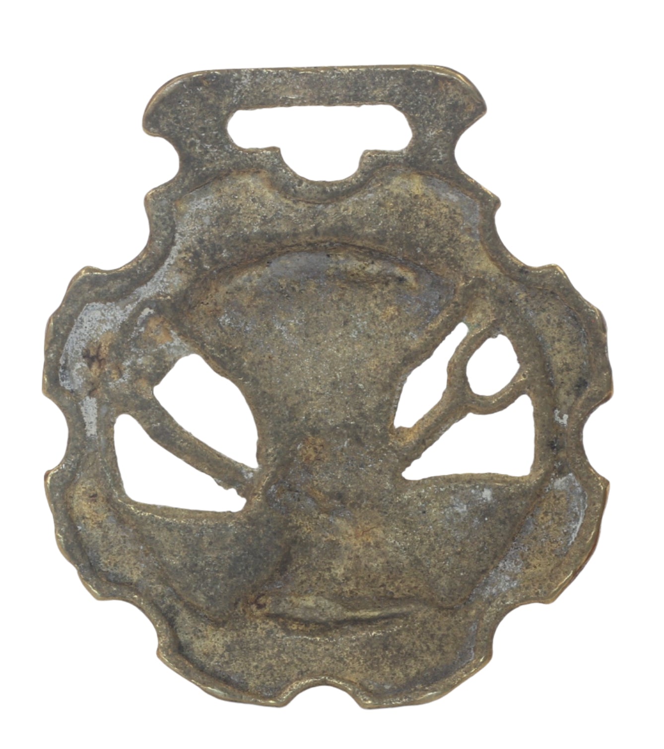 Antique Horse Brass with a Wheatsheaf