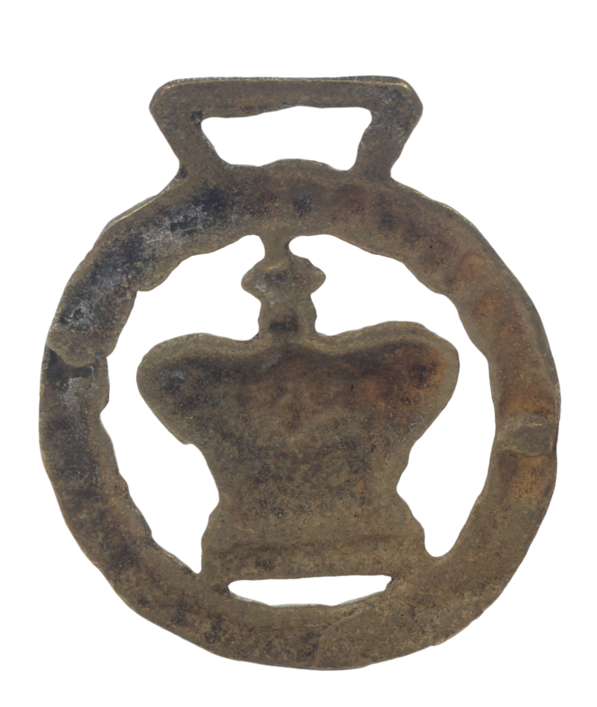 Antique Cast Brewery Horse Brass with a Crown