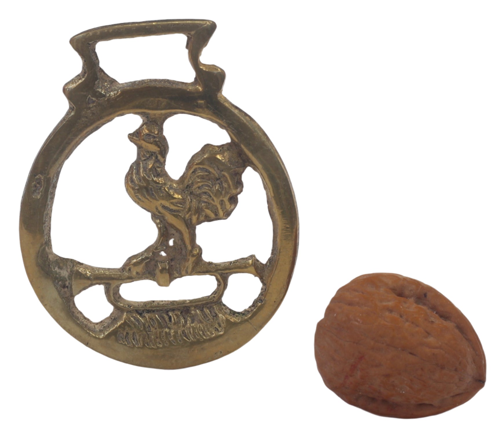 Vintage Horse Brass with a Cockerel