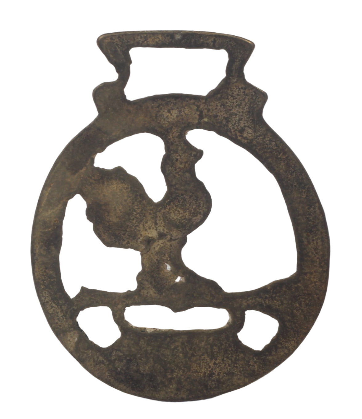 Vintage Horse Brass with a Cockerel