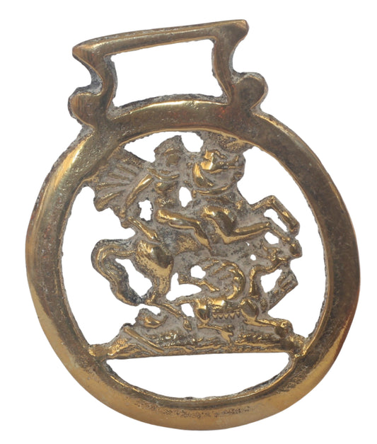 Vintage Horse Brass with St George & the Dragon