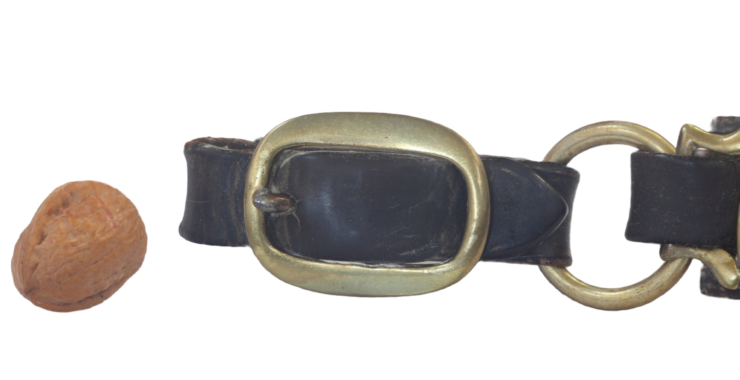 Vintage Harness Strap or Martingale with Four Horse Brasses