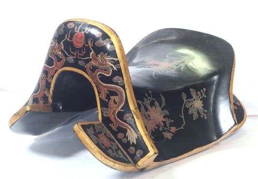 An early 20th Century Chinese lacquered saddle