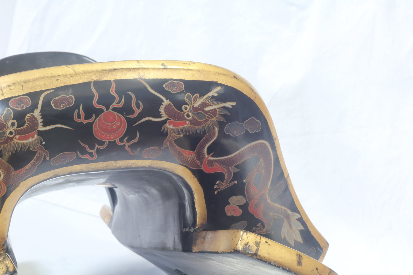 An early 20th Century Chinese lacquered saddle