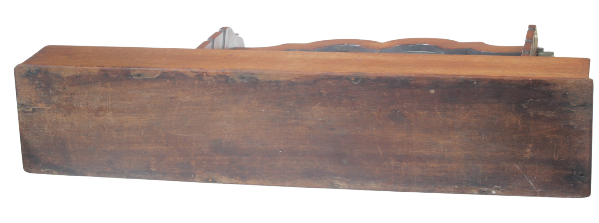 Antique Mahogany Whip Rack with Shelf