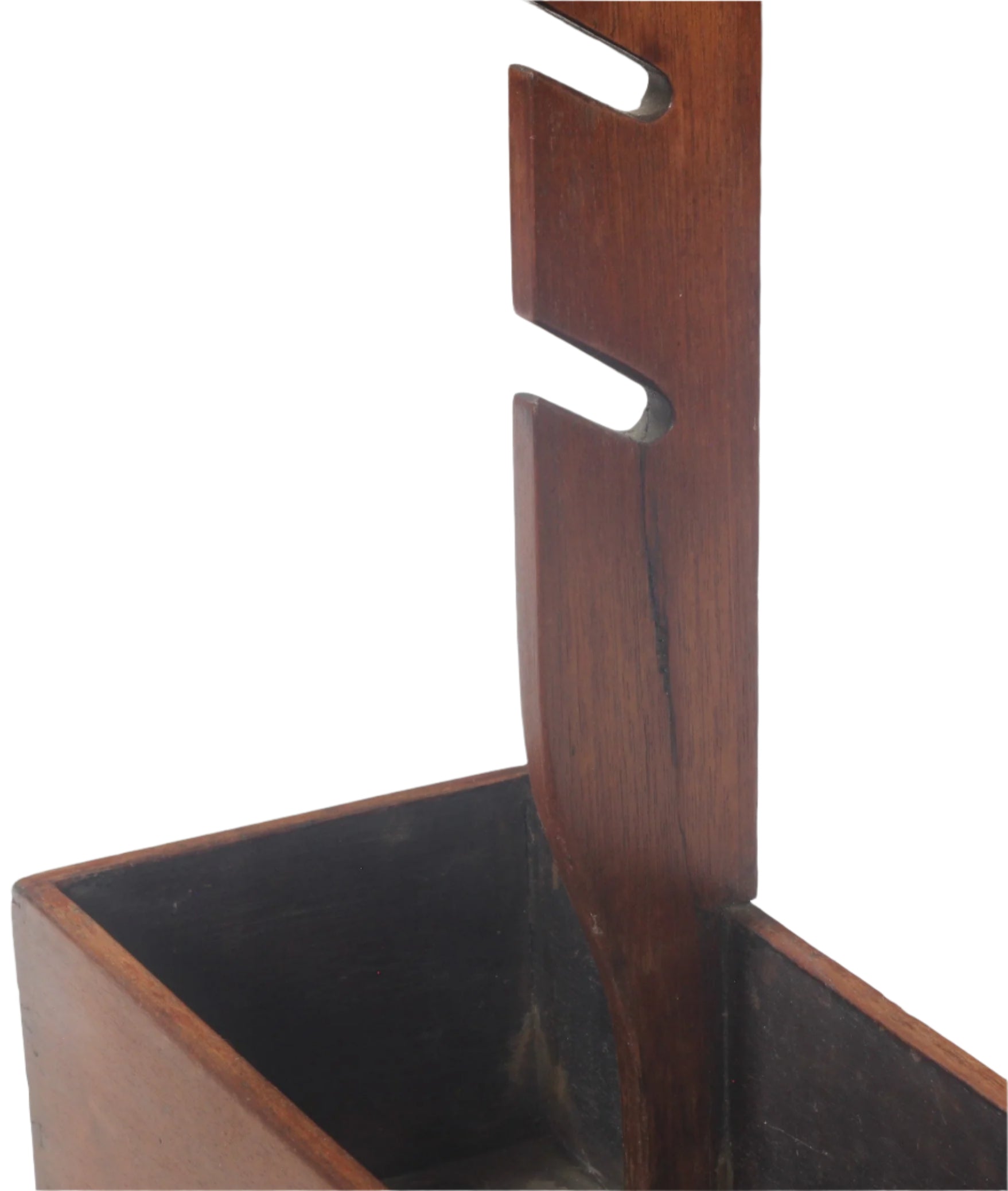 Antique Mahogany Whip Rack with Shelf