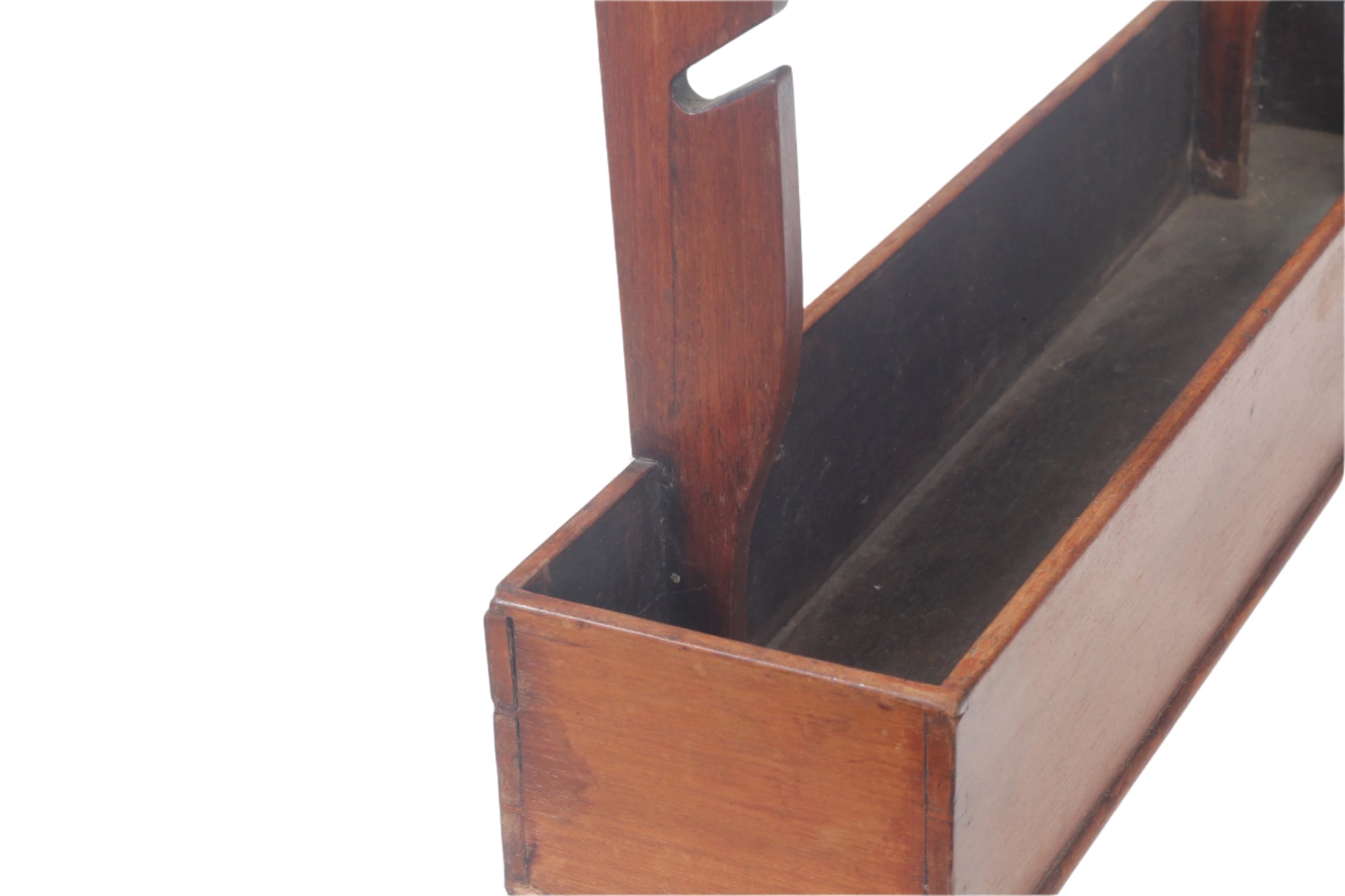 Antique Mahogany Whip Rack with Shelf