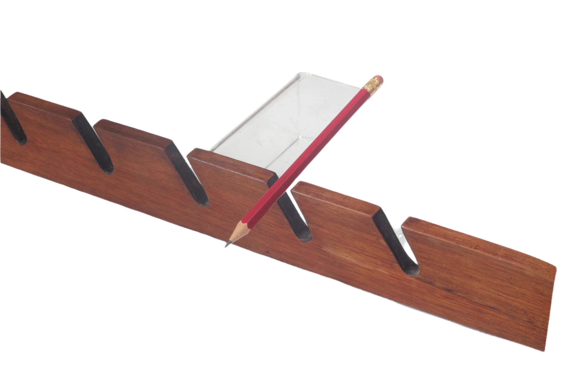Antique Mahogany Whip Rack with Shelf
