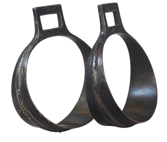 Pair of Decorated Indian Stirrups