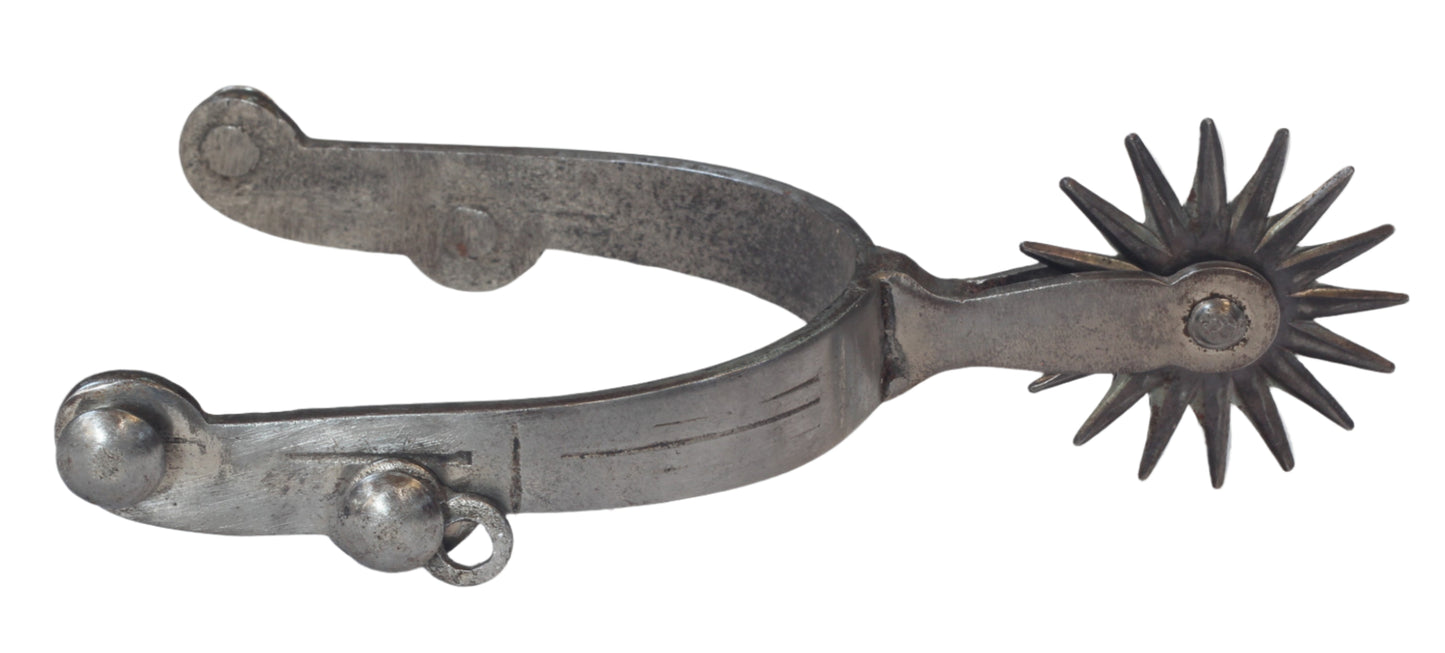 Pair of Double Button Steel Gaucho or Cowboy Spurs