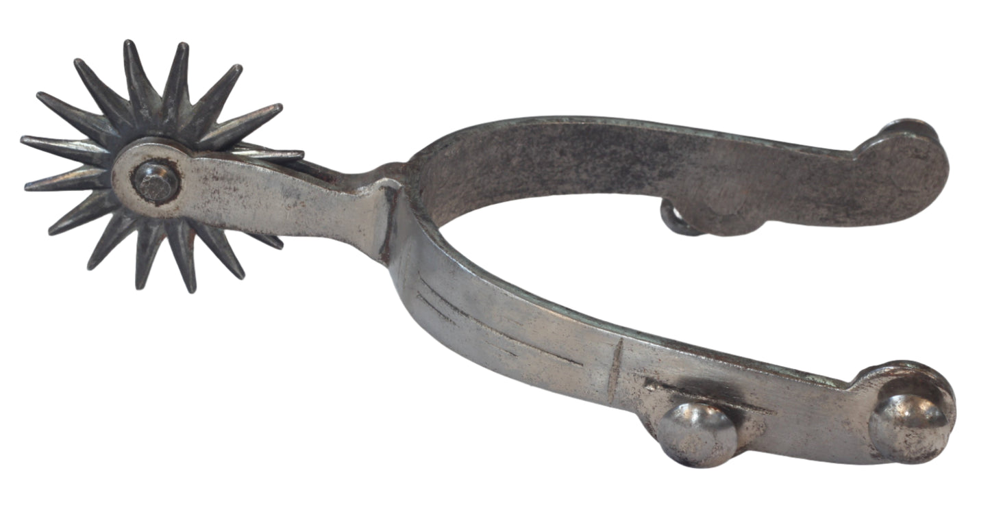 Pair of Double Button Steel Gaucho or Cowboy Spurs