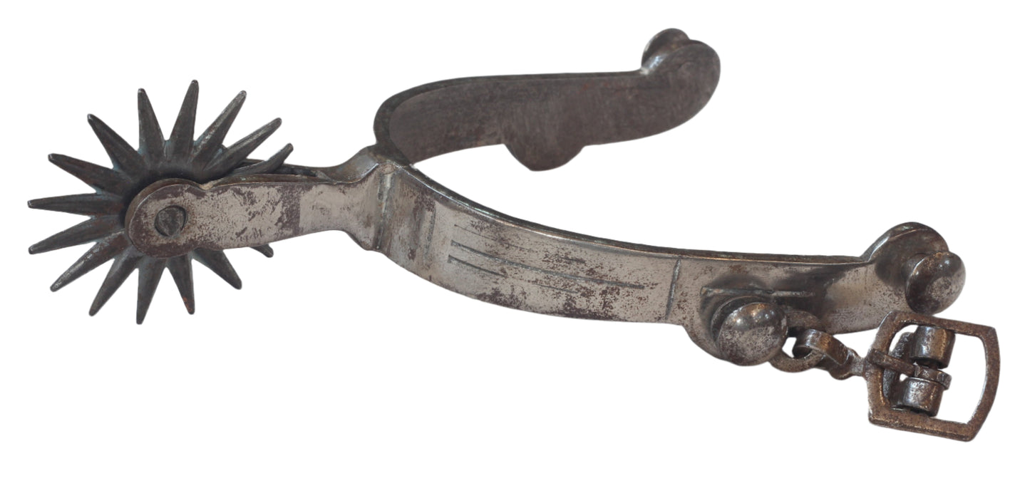Pair of Double Button Steel Gaucho or Cowboy Spurs