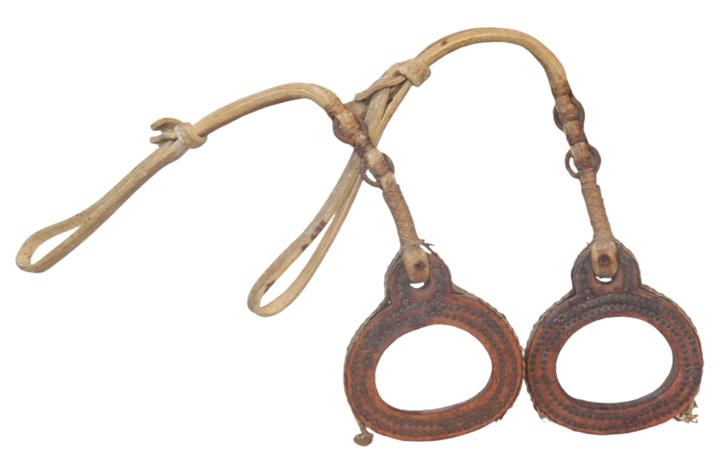 Pair of Antique Leather Stirrups from Argentina