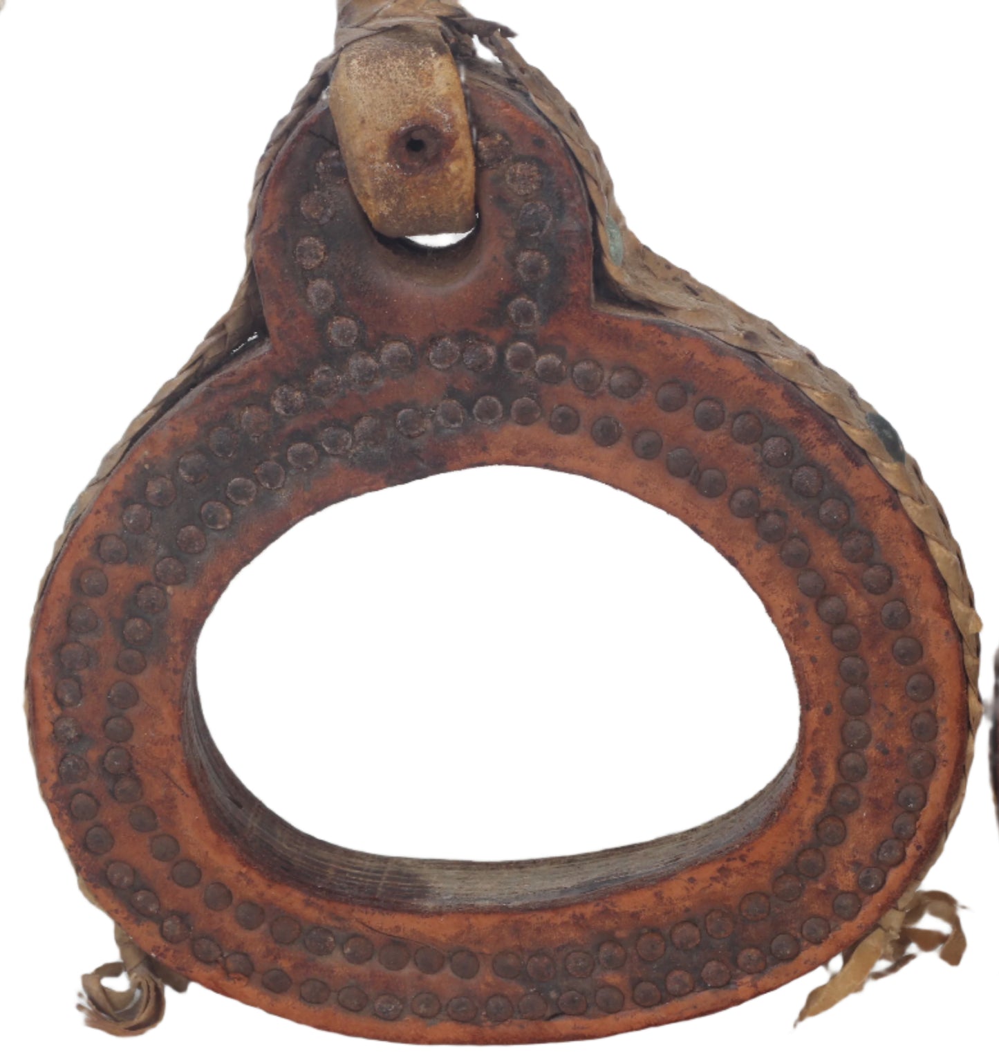 Pair of Antique Leather Stirrups from Argentina