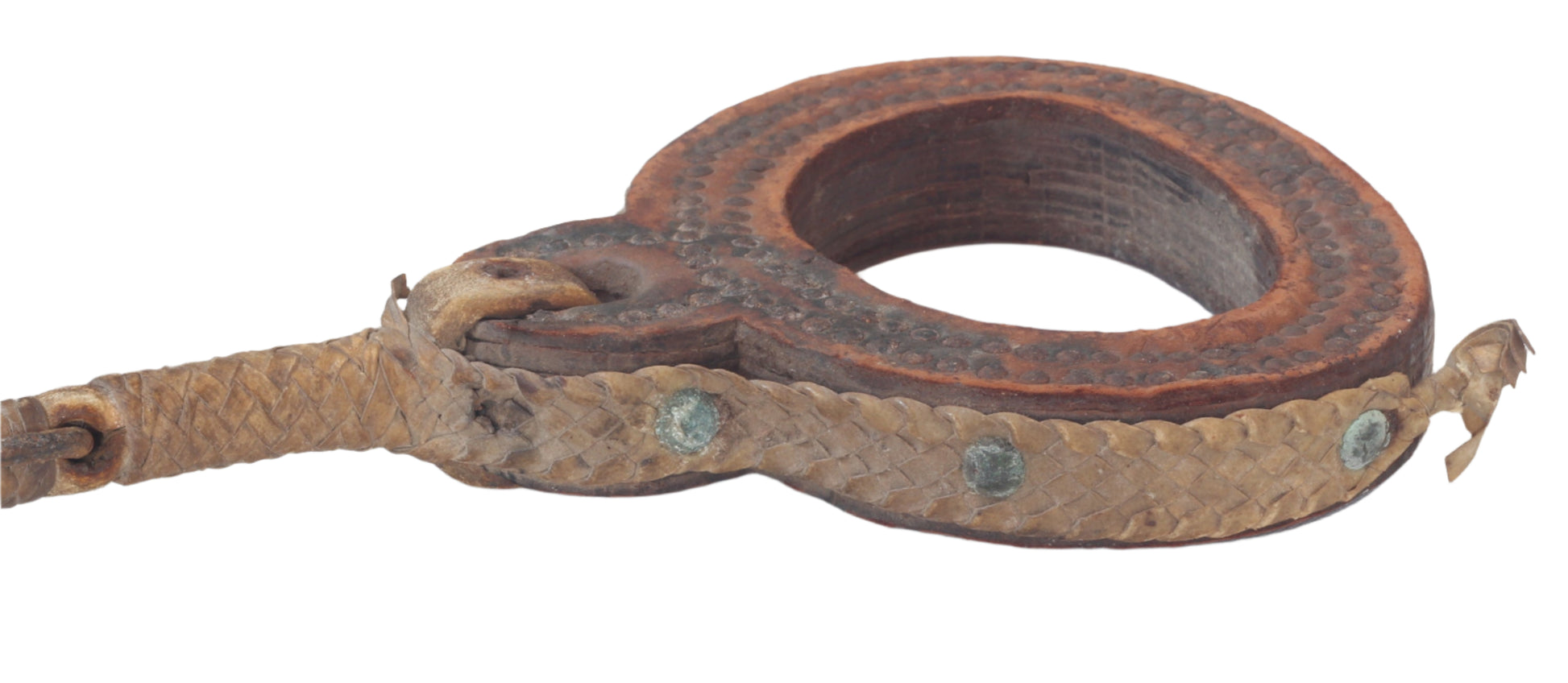 Pair of Antique Leather Stirrups from Argentina