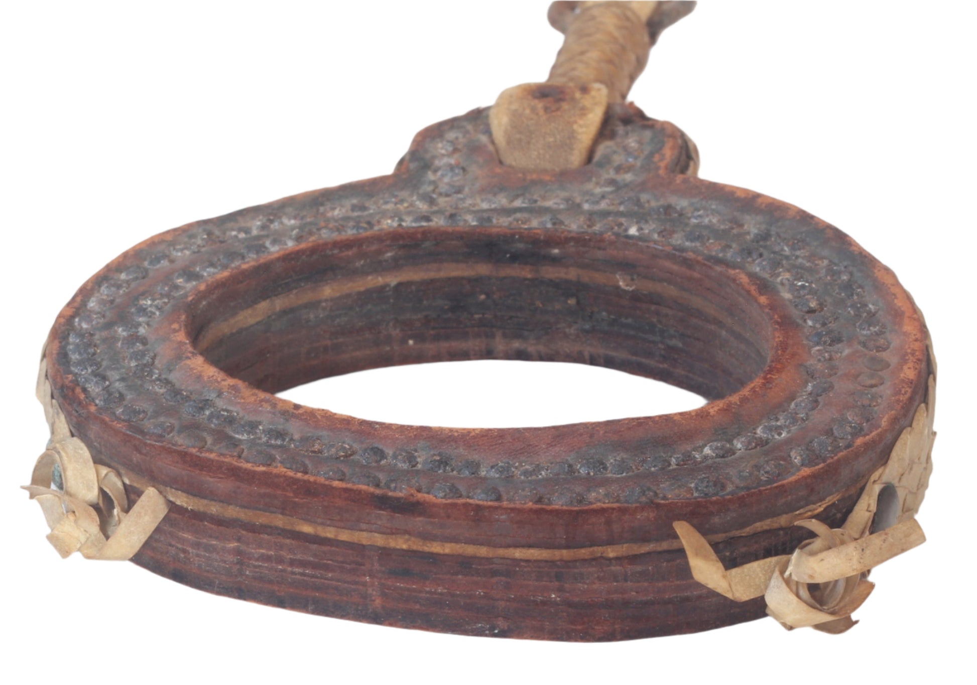 Pair of Antique Leather Stirrups from Argentina