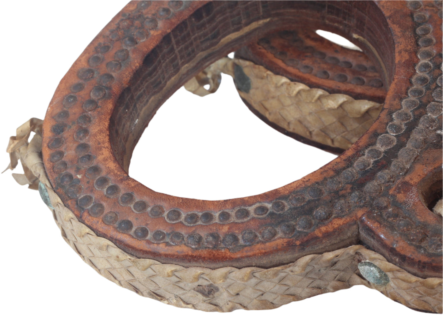 Pair of Antique Leather Stirrups from Argentina
