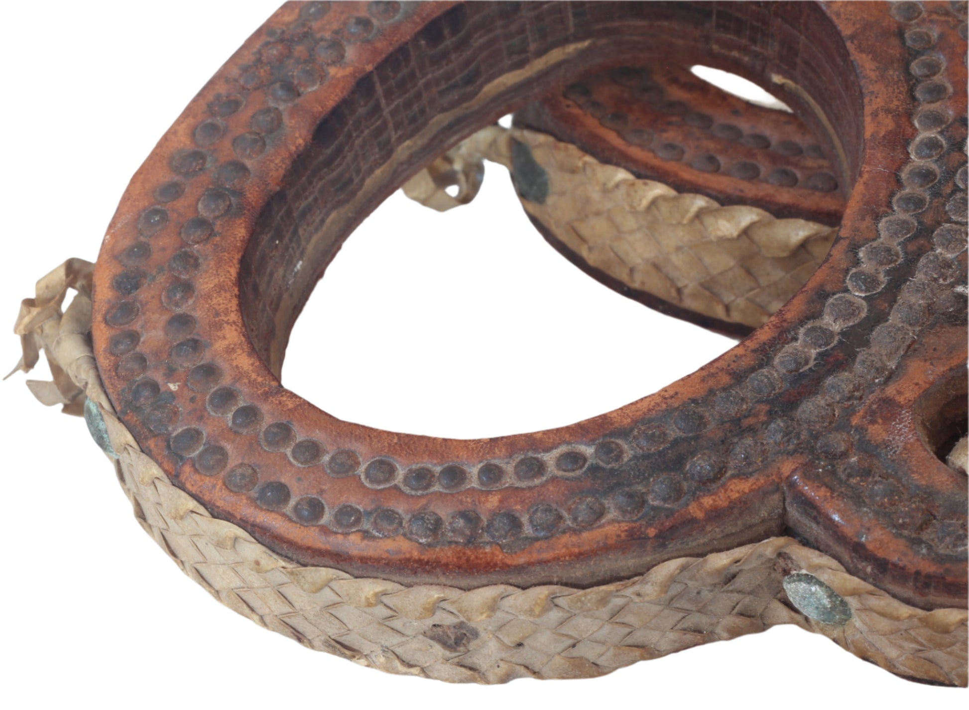 Pair of Antique Leather Stirrups from Argentina