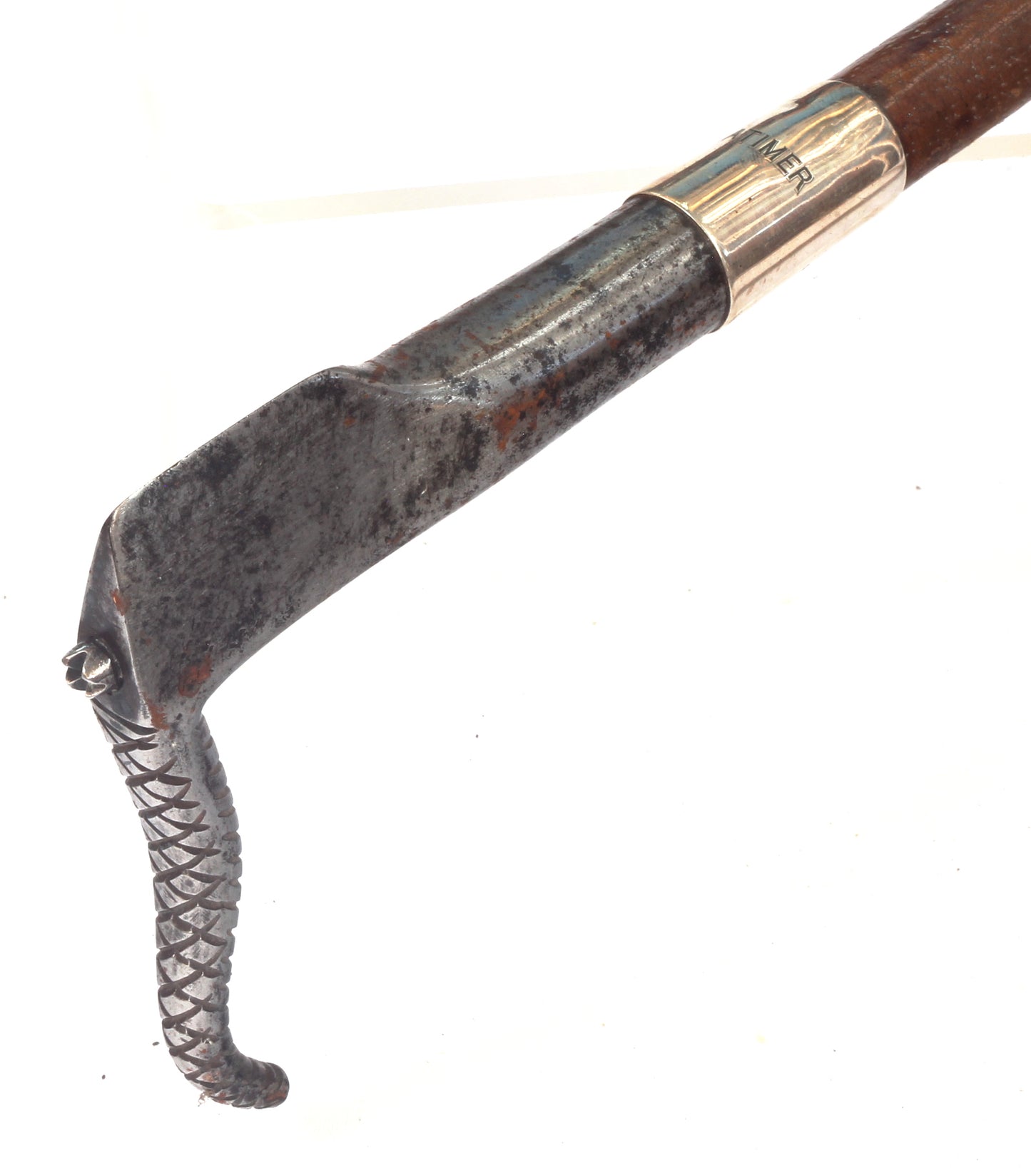 Edwardian hunting whip with axe handle