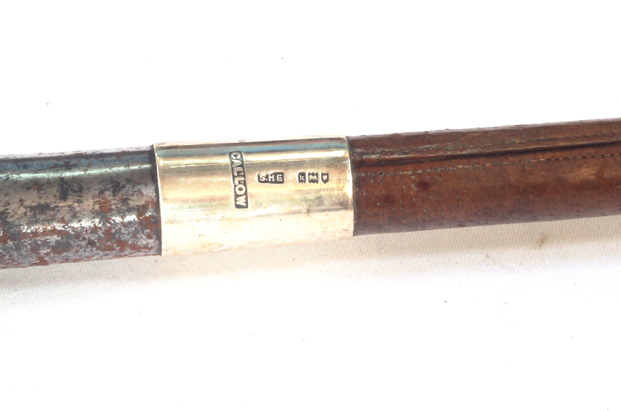 Edwardian hunting whip with axe handle