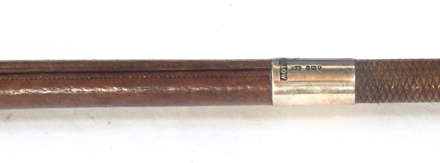 Edwardian hunting whip with axe handle