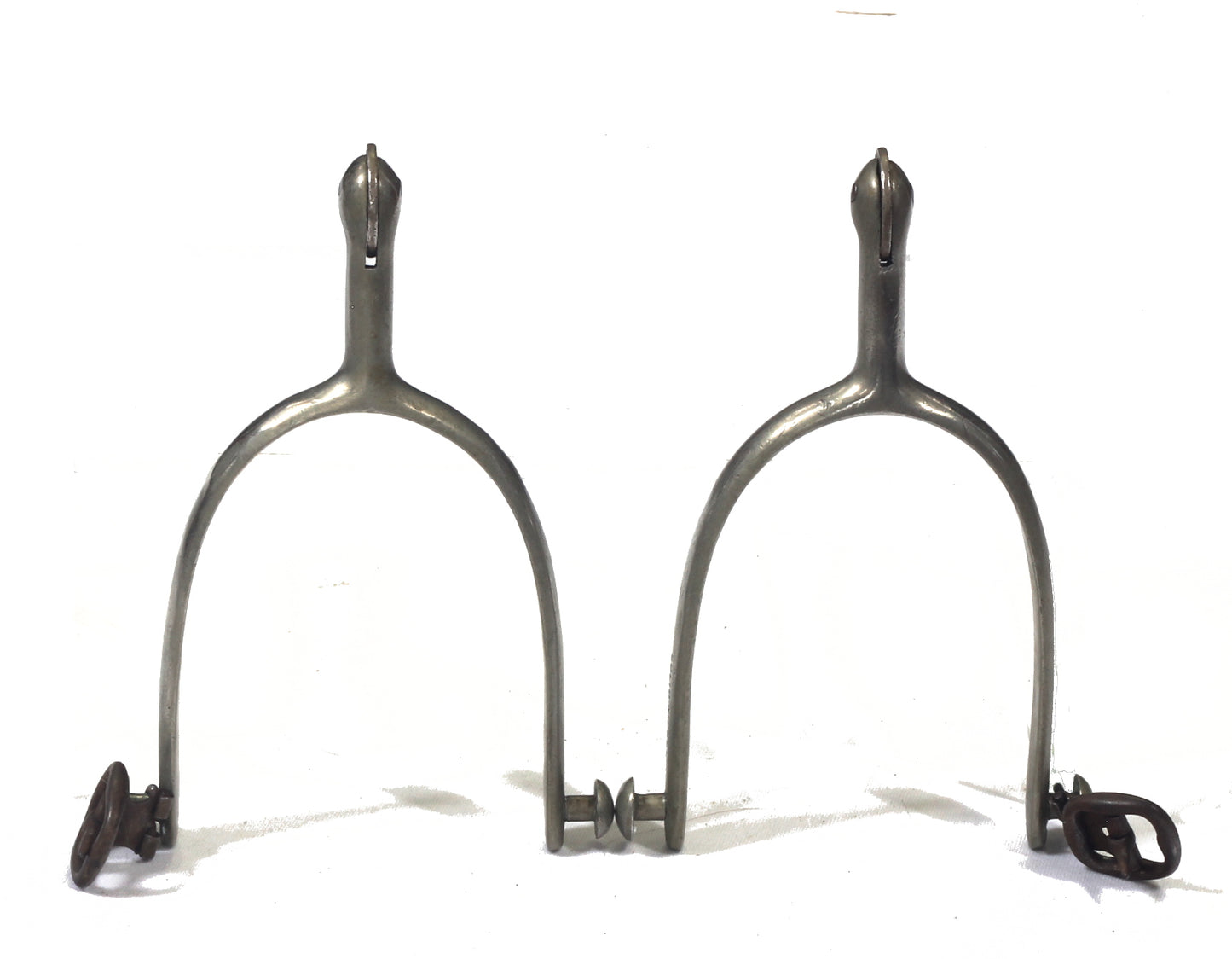 Pair of Nickel Spurs with 1904 & 1908 Coins for Rowels