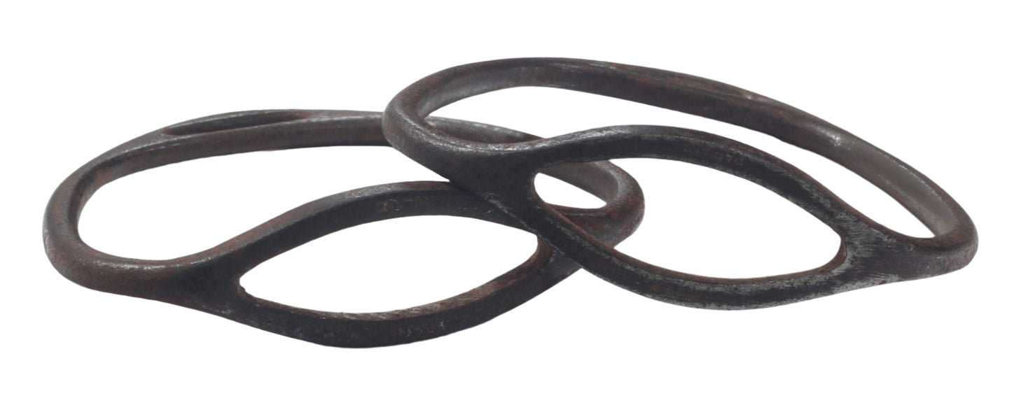 A Pair of Antique Steel Racing Stirrups by Pariani of Milan