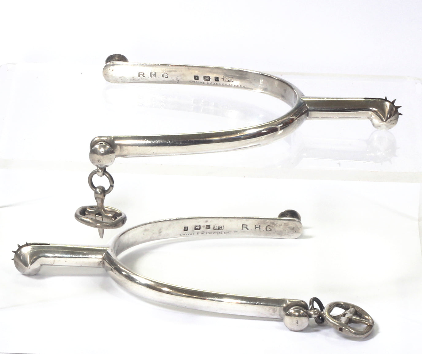 1906 Swaine & Adeney Sterling Silver Spurs