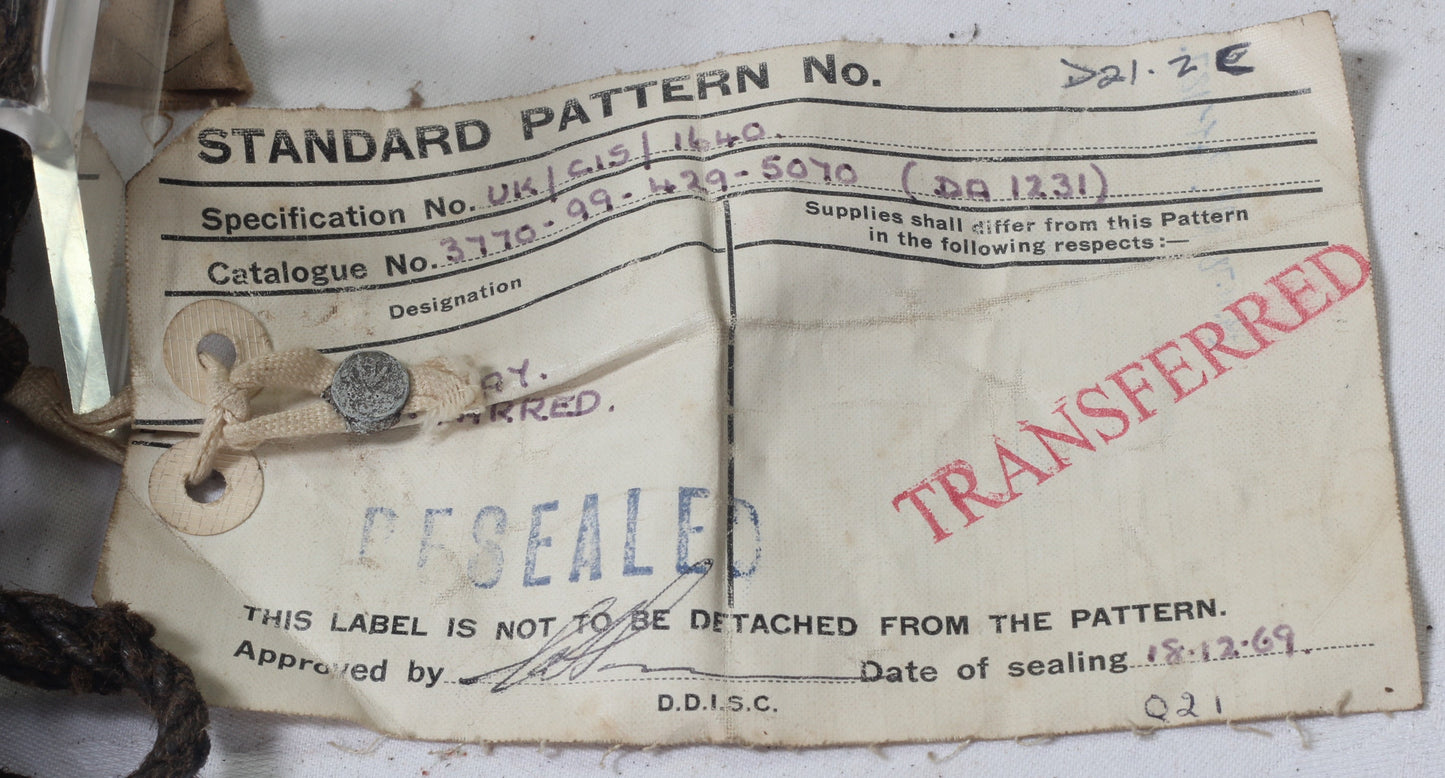 A 1960s British Army Tarred Haynet with Sealed Standard Pattern