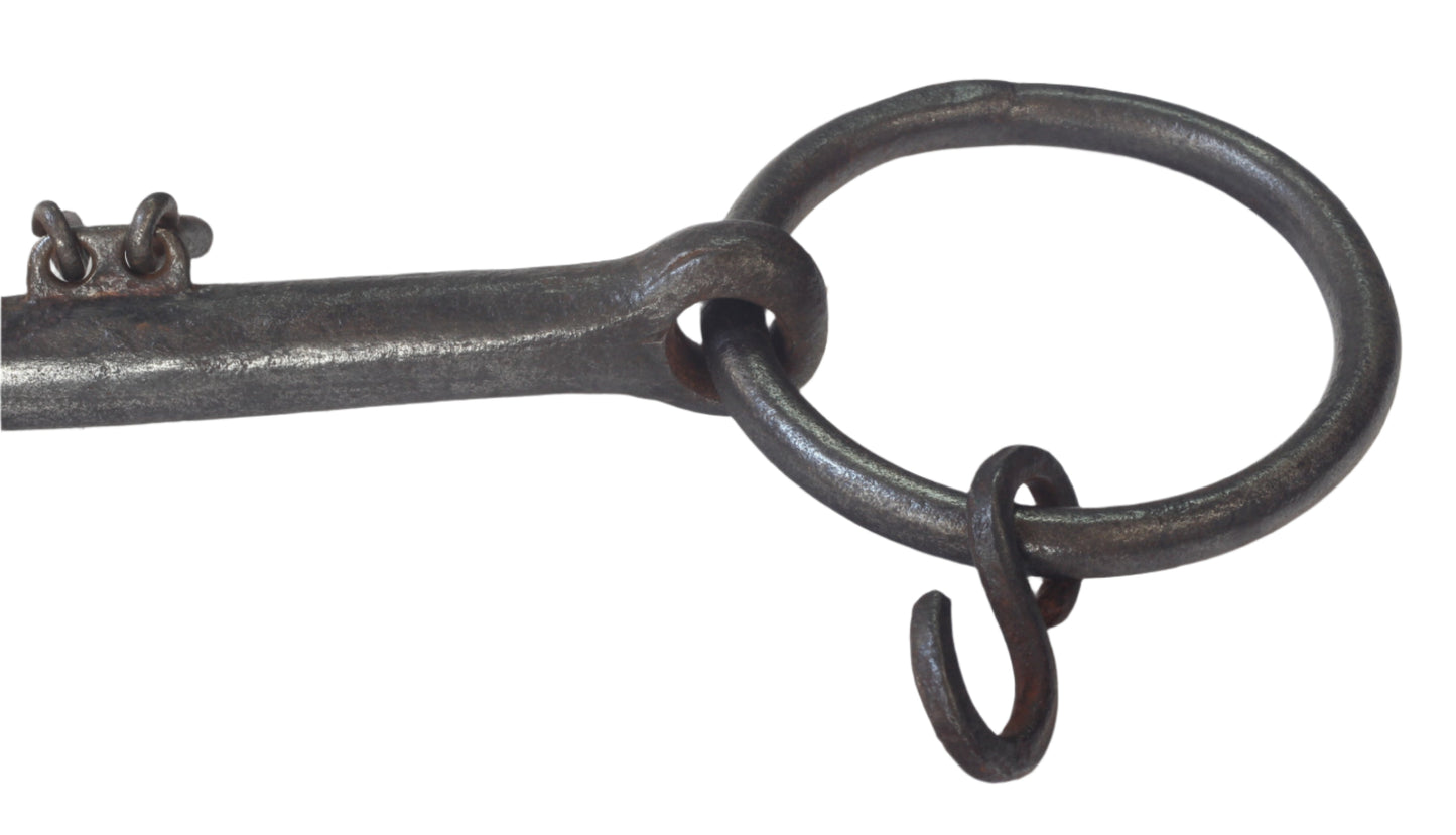 An Antique Breaking or Mouthing Straight Mouth Snaffle Bit