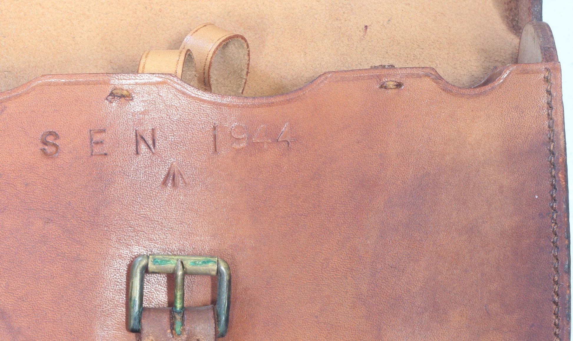 1944 WW2 Leather Saddle Pouch or Case