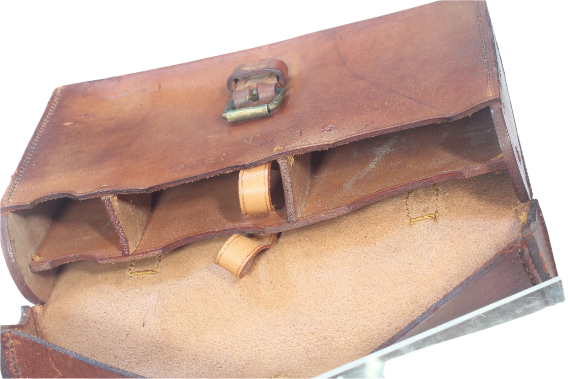 1944 WW2 Leather Saddle Pouch or Case