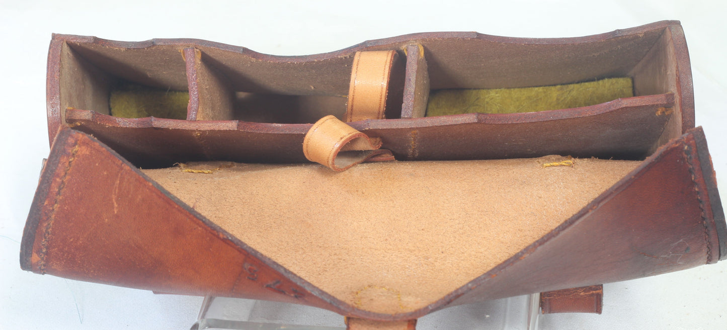 1944 WW2 Leather Saddle Pouch or Case
