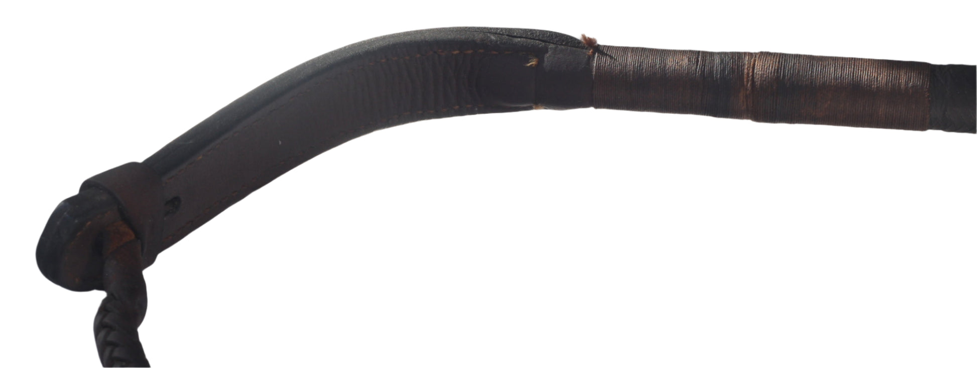 Vintage 1960 Swaine & Adeney Leather Hunting Whip or Crop